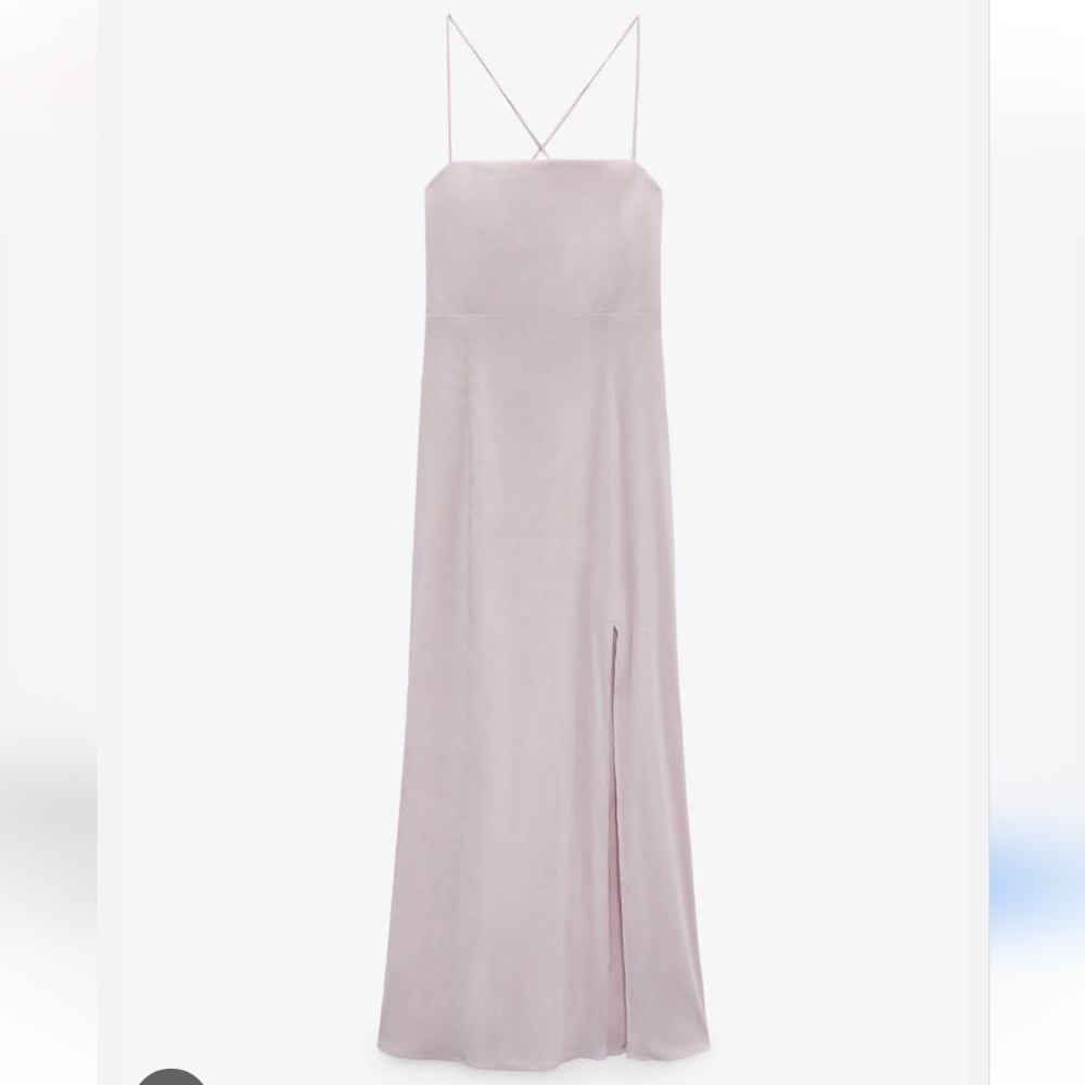 Zara Linen Blend Midi Dress Size XS - Picture 12 of 15